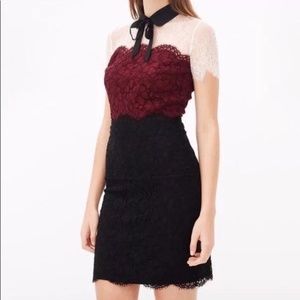 New Sandro Rozen Black Lace Dress